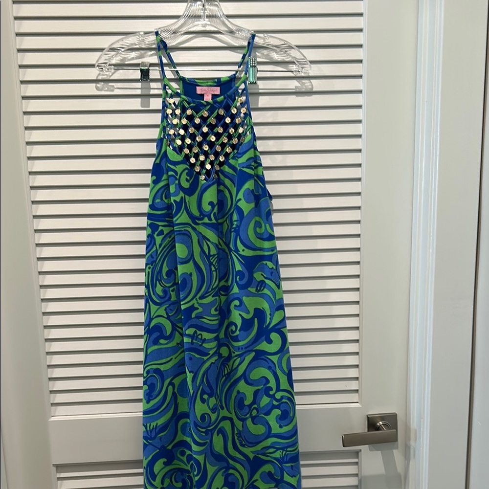 Lilly Pulitzer Blue and Green Dress